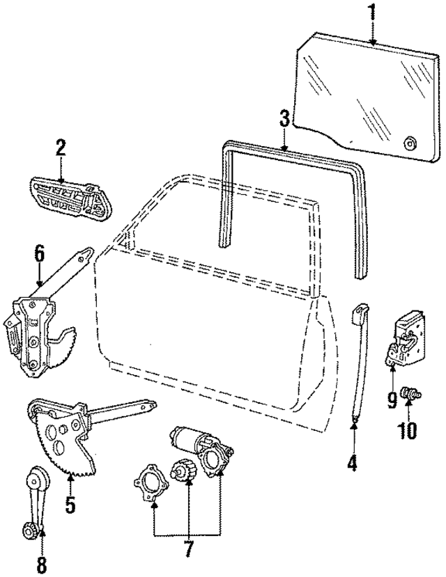 EOAZ5421410B - Body: Glass for Ford: Country Squire, LTD, LTD Crown Victoria | Mercury: Colony Park, Grand Marquis, Marquis Image