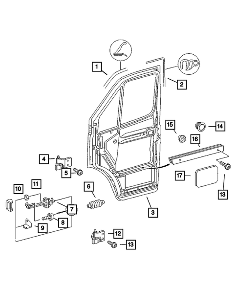 Front Door for 2006 Dodge Sprinter 2500 #0