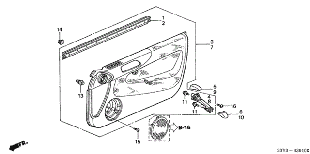 Front Door Lining for 2000 Honda Insight #0
