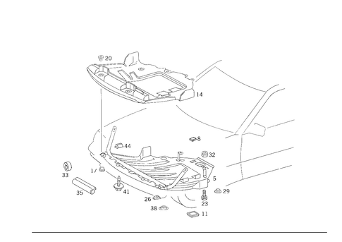 Oil Pan Undershield for 1993 Mercedes-Benz 300E #1