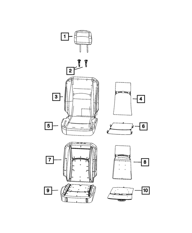 7JD991X7AA - Interior Trim: Front Headrest for Mopar Image