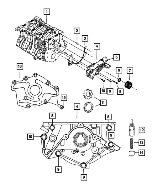 Engine Oiling for 2007 Chrysler Pacifica #1