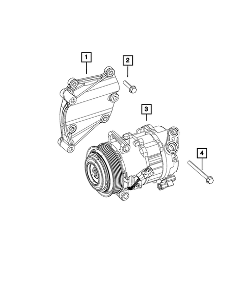 Air Conditioner Compressor and Mounting for 2015 Jeep Cherokee #1