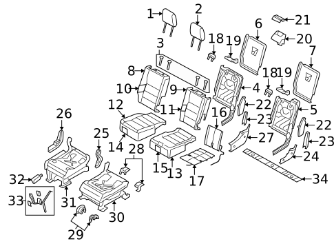 Second Row Seats for 2010 Land Rover LR4 #0
