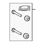 LR020489 - Brakes: Caliper Mount Mount Kit for Land Rover: Defender 110, Defender 130, Defender 90, Discovery, LR4, Range Rover, Range Rover Sport Image