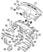 PV81DX9AC - Instrument Panel and Radios and Consoles: Instrument Panel Cover for Mopar Image
