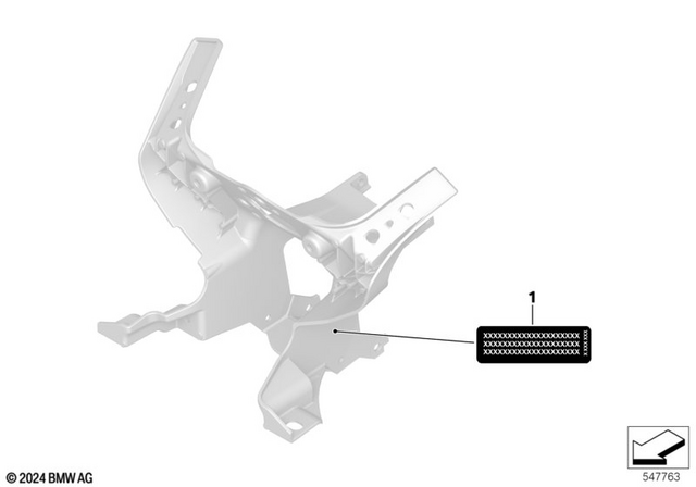 71228859900 - Parts and Accessories for Engine / Chassis: Sign Exhaust-Emission Regulation - Usa/canada for BMW-Motorrad Image