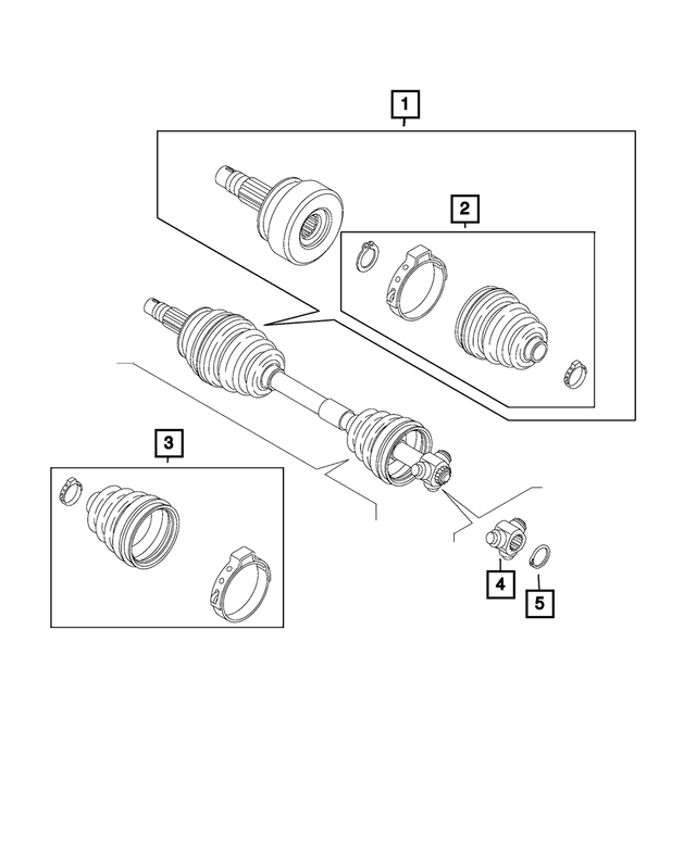 68491359AA - Front Wheel Drive; Diff and Drive Line: Outer Cv Joint for Mopar Image