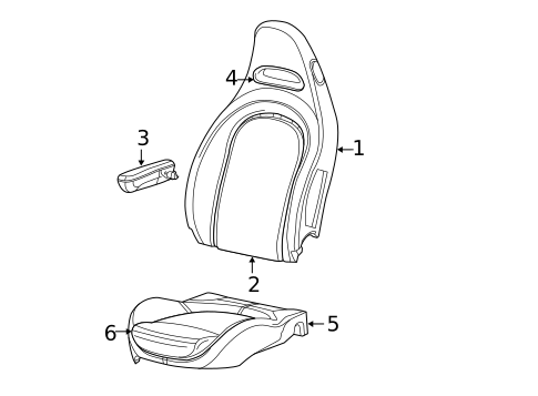Front Seat Components for 2019 Fiat 500 #2