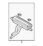 9Y0253125C - : Muffler for Porsche: Cayenne Image