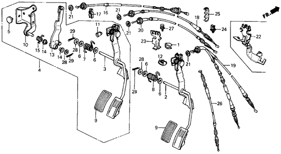 Accelerator Pedal for 1988 Honda Prelude #0