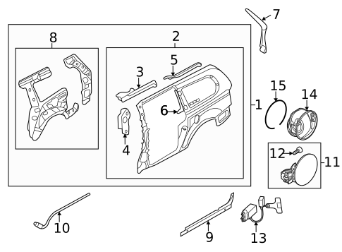 Side Panel & Components for 2014 Kia Sedona #0