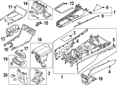 Center Console for 2025 Genesis GV80 Coupe #0