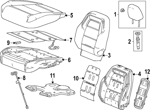 Driver Seat Components for 2025 Chevrolet Blazer EV #1