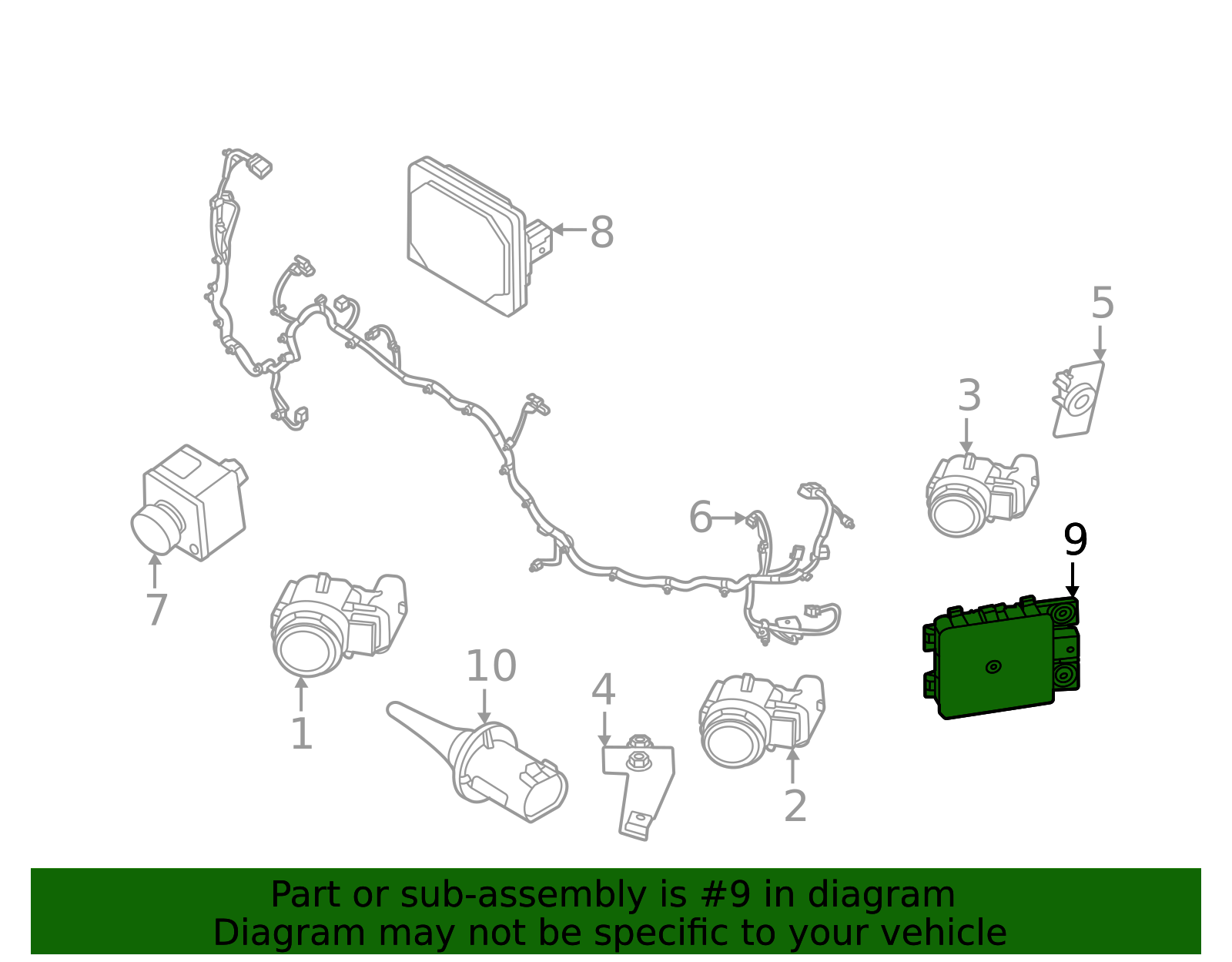 2025-2026 Volvo EX90 Radar Sensor 32350835 | TascaParts.com