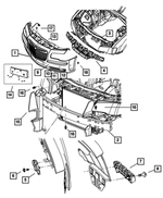 68127939AD - Frame, Bumper and Fascia: Front Fascia for Mopar Image