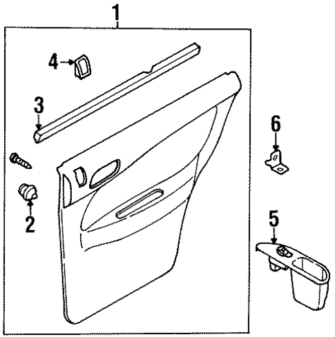 Rear Door for 1996 Kia Sephia #1