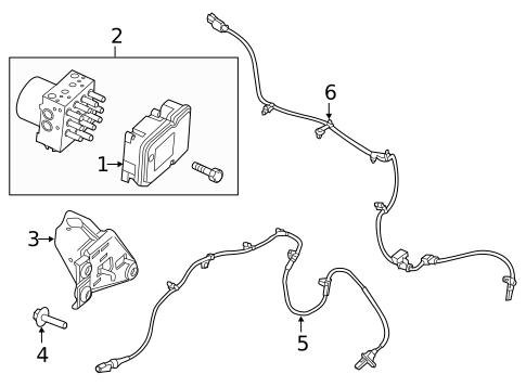 ABS Components for 2012 Lincoln MKX #1