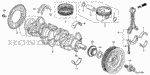 130105A2A10 - Engine: PISTON SET (STD) (A) for Honda Image