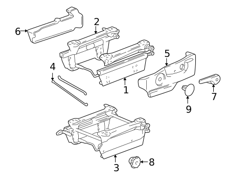 Tracks & Components for 2002 Pontiac Aztek #1