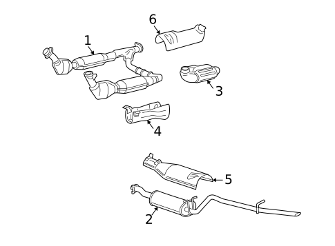 Exhaust Components for 2005 Lincoln Navigator #0