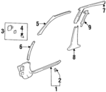 9046708149 - Body: Hole Cover Clip for Toyota: Corolla Image