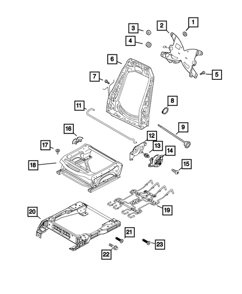 Front Seats - Adjusters, Recliners, Shields and Risers for 2017 Ram ProMaster City #0