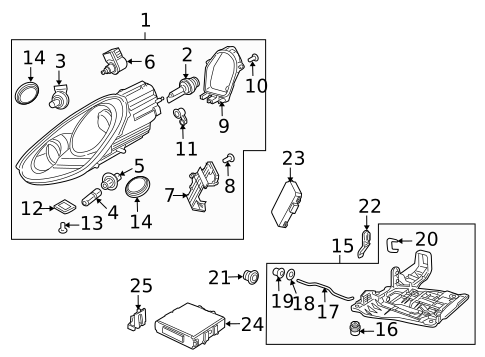 Bulbs - Chassis for 2012 Porsche Boxster #1