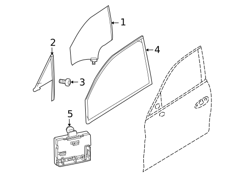 Glass - Front Door for 2010 Porsche Panamera #0