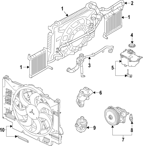 Radiator & Components for 2022 Jaguar F-Pace #1