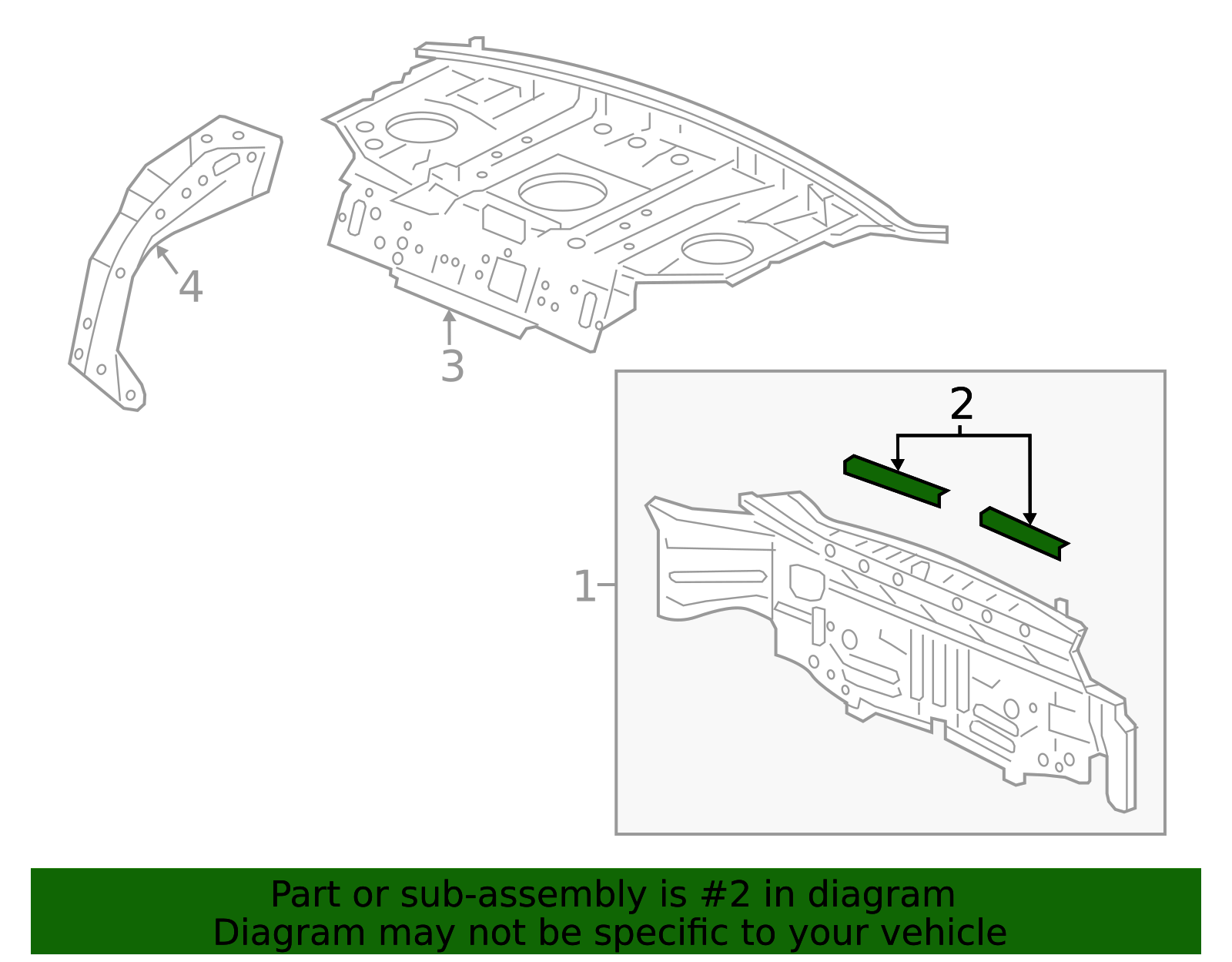 66119-T2F-A00ZZ - 2013-2025 Honda - Support Rear Bumper Face | Genuine ...