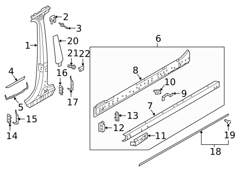 Center Pillar & Rocker for 2020 Audi RS Q8 #0