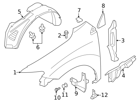 Exterior Trim - Fender for 2009 Nissan Murano #0