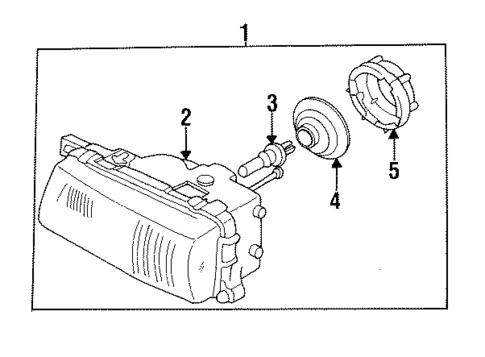 Headlamp Components for 1993 Nissan Sentra #0