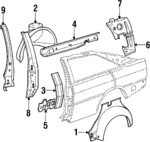 811809851A - Body: Wheelhouse for Audi: 4000, 4000 Quattro, Coupe, Quattro Image