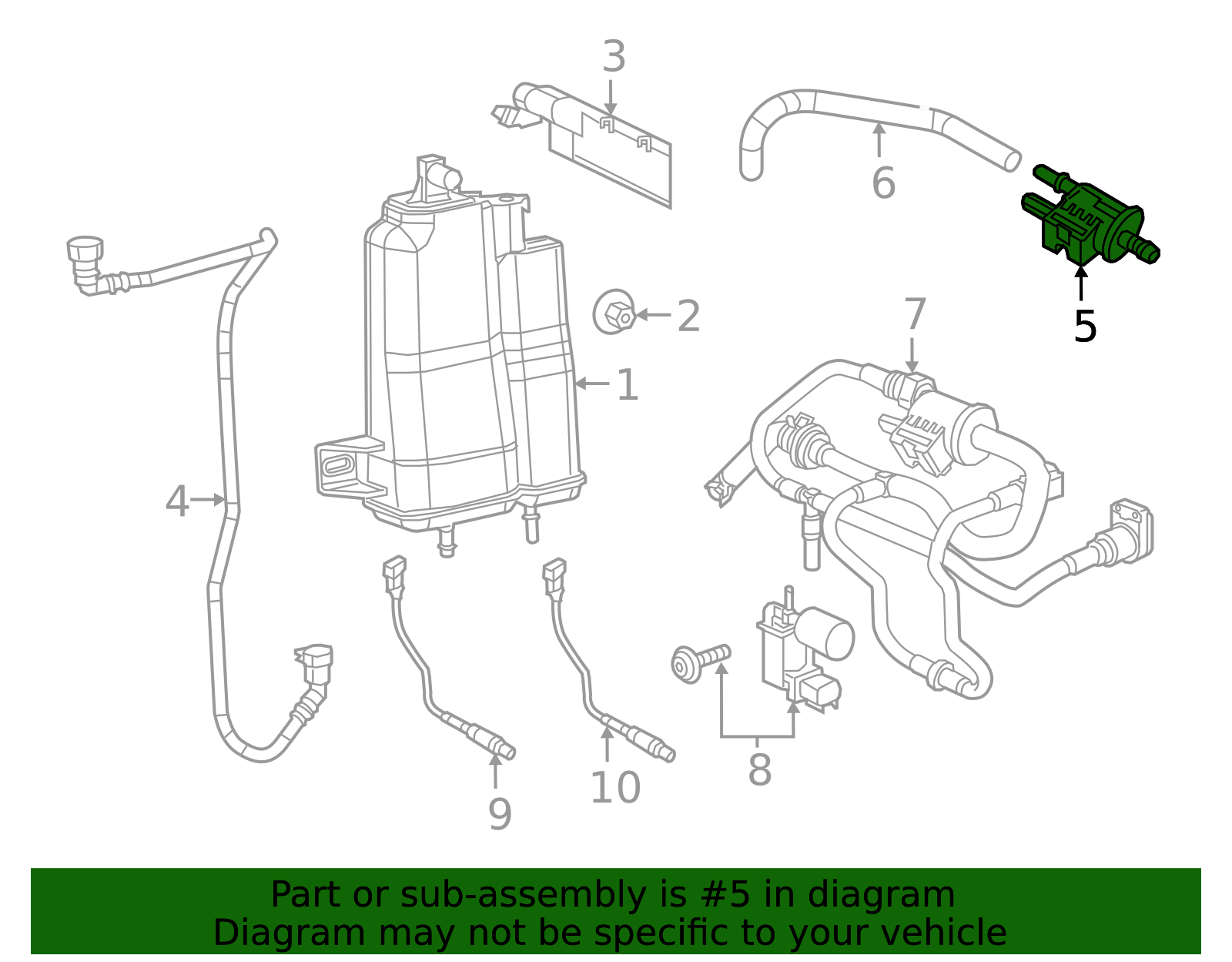 Valve De Dégazage AUTO-PALPAL 04627182AA - Pièce De Rechange Pour Véhicules, Correspond à La Référence OE | Pour Système De Recyclage Des Vapeurs D'Essence