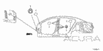 91616SEF000 - Interior/Bumper: BLOCK, FR. PILLAR (LOWER) (INNER) for Acura: RLX Image