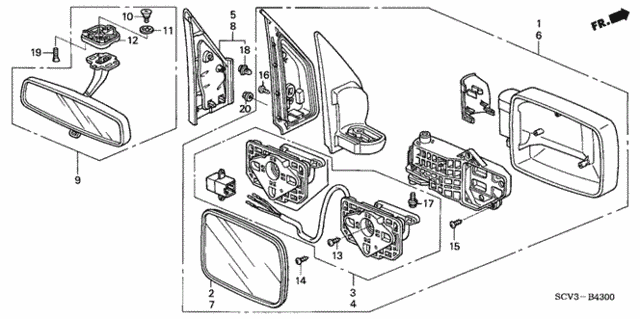 Mirror for 2005 Honda Element #0