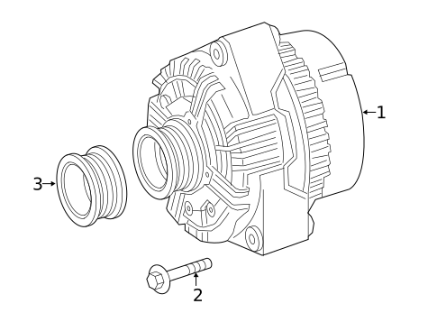 Alternator for 2006 Mercedes-Benz G 55 AMG&reg; #1