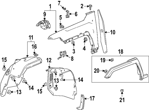 Fender & Components for 2025 GMC Hummer EV SUV #0