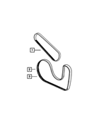 4792998AA - Cooling: Alternator And A/c Compressor Belt for Mopar Image