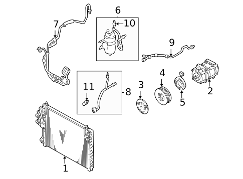 A/C Clutch & Compressor for 2001 Mazda Tribute #0