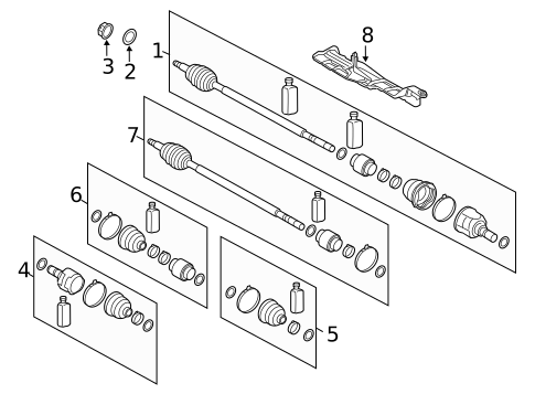 Drive Axles for 2011 Hyundai Sonata #0