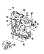 4781482AA - Engine 2.4L Four Cylinder: Engine Strut for Chrysler: Voyager | Dodge: Caravan Image