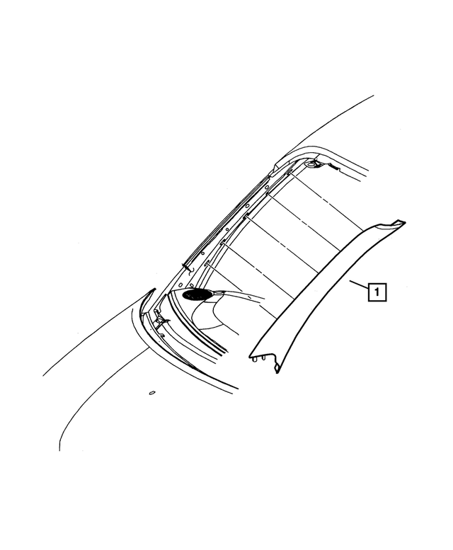 RJ39MF1AC - : Windshield Garnish Molding, Left for Mopar Image
