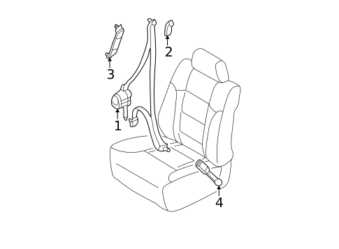 Front Seat Belts for 2004 INFINITI M45 #0