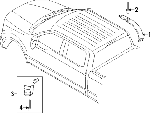 Exterior Trim - Cab for 2025 Ford F-150 #0