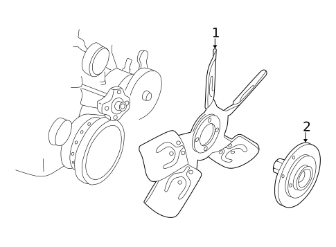 Cooling Fan, Clutch & Motor for 1999 GMC Savana 2500 #0