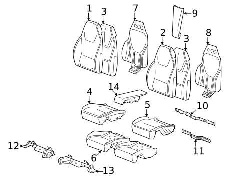 Rear Seat Components for 2006 Pontiac G6 #2