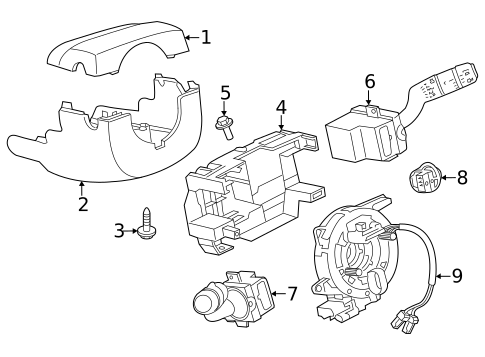 Shroud, Switches & Levers for 2019 Land Rover Discovery #4
